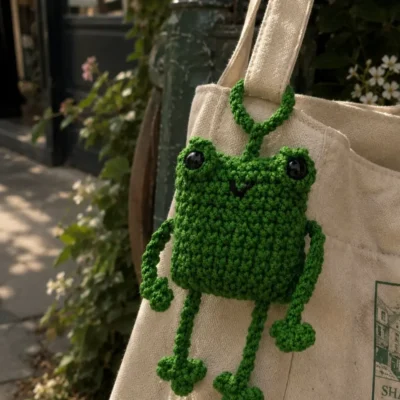 Crochet Frog Bag Charm